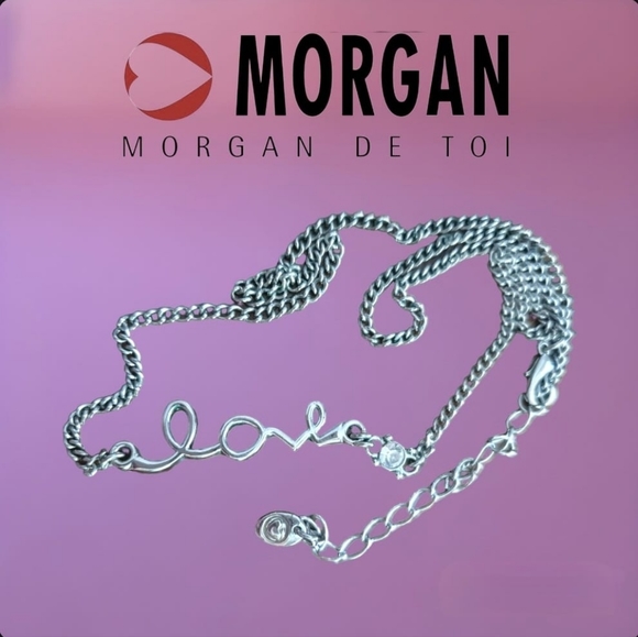 ❣️ Morgan | Silver tone "love" Necklace - Picture 1 of 2